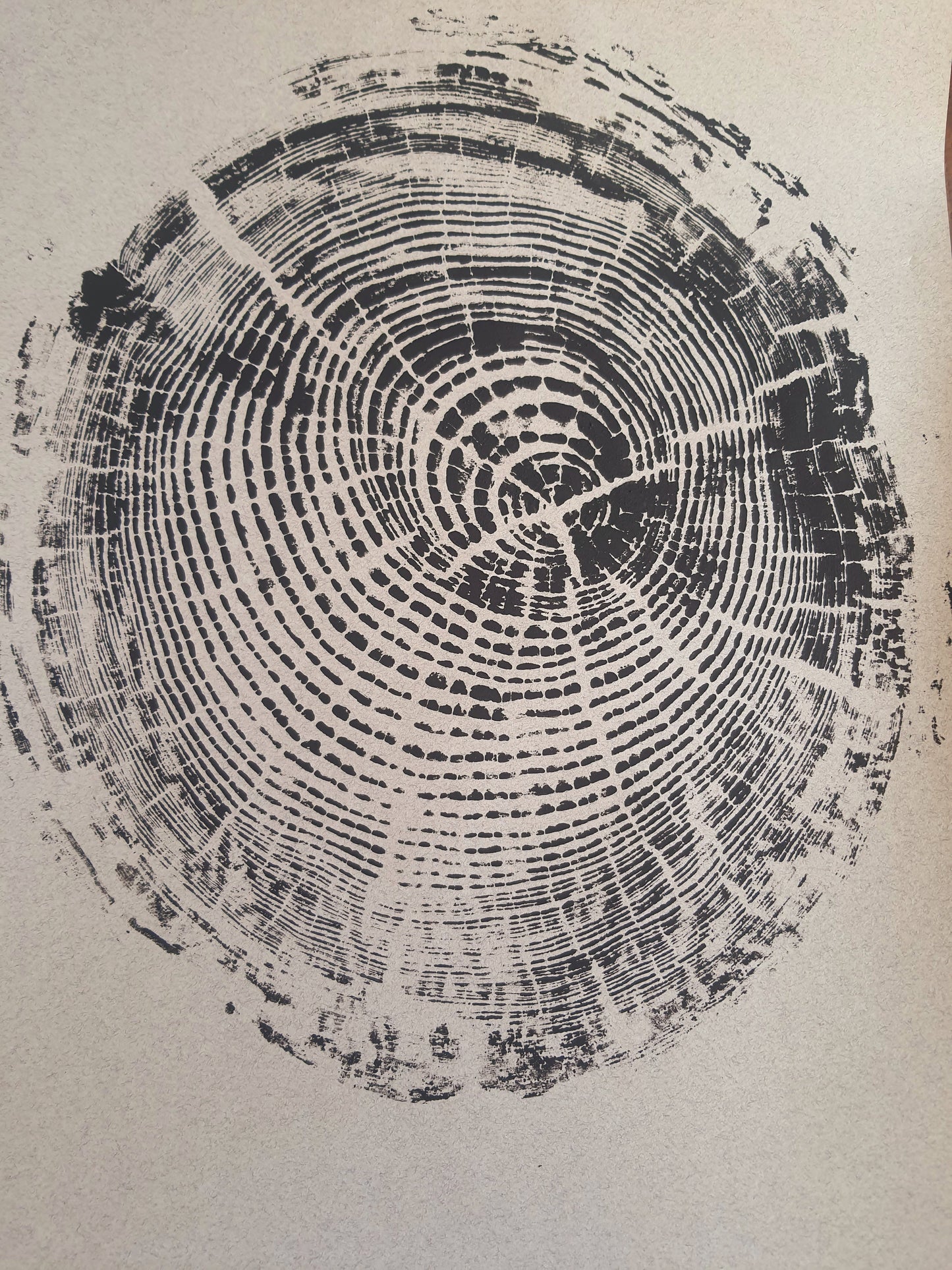 gravure d’anneaux d'arbres, impression faites à la main, art mural,  création unique, art unique, woodcut print, tree ring print, wood engraving unique